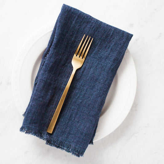 Stone Washed Linen Dinner Napkins - Rivour Home