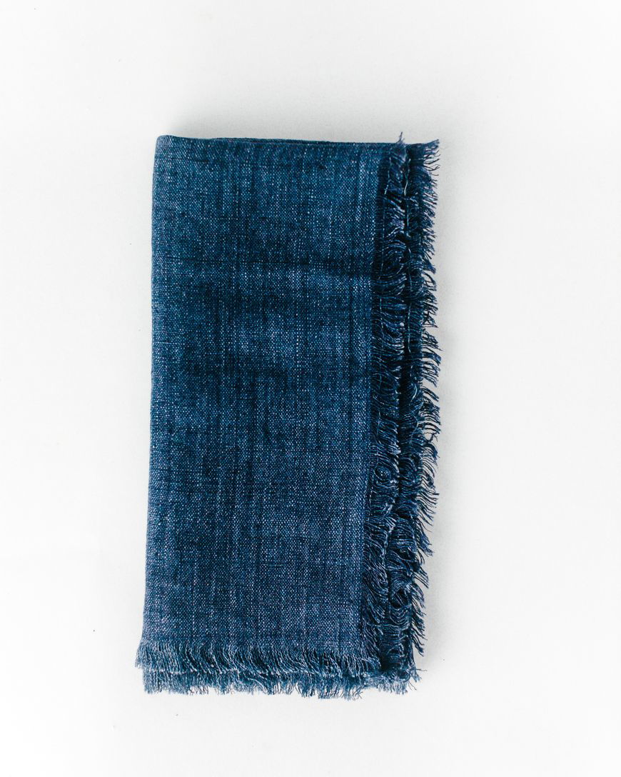 Stone Washed Linen Dinner Napkins - Rivour Home