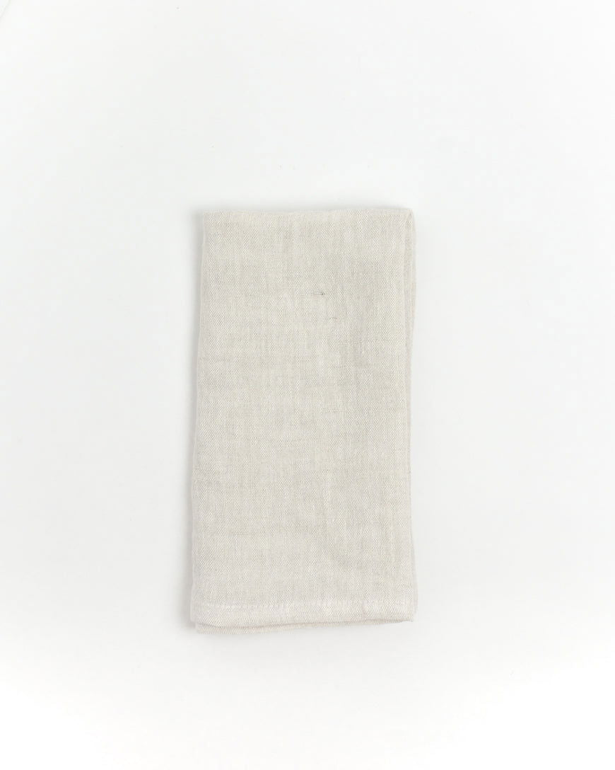 Stone Washed Linen Hemmed Dinner Napkins - Rivour Home