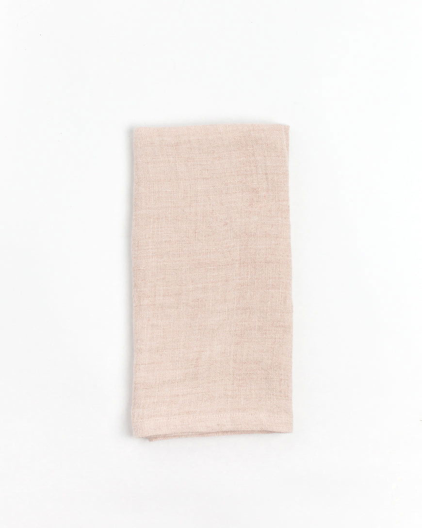 Stone Washed Linen Hemmed Dinner Napkins - Rivour Home