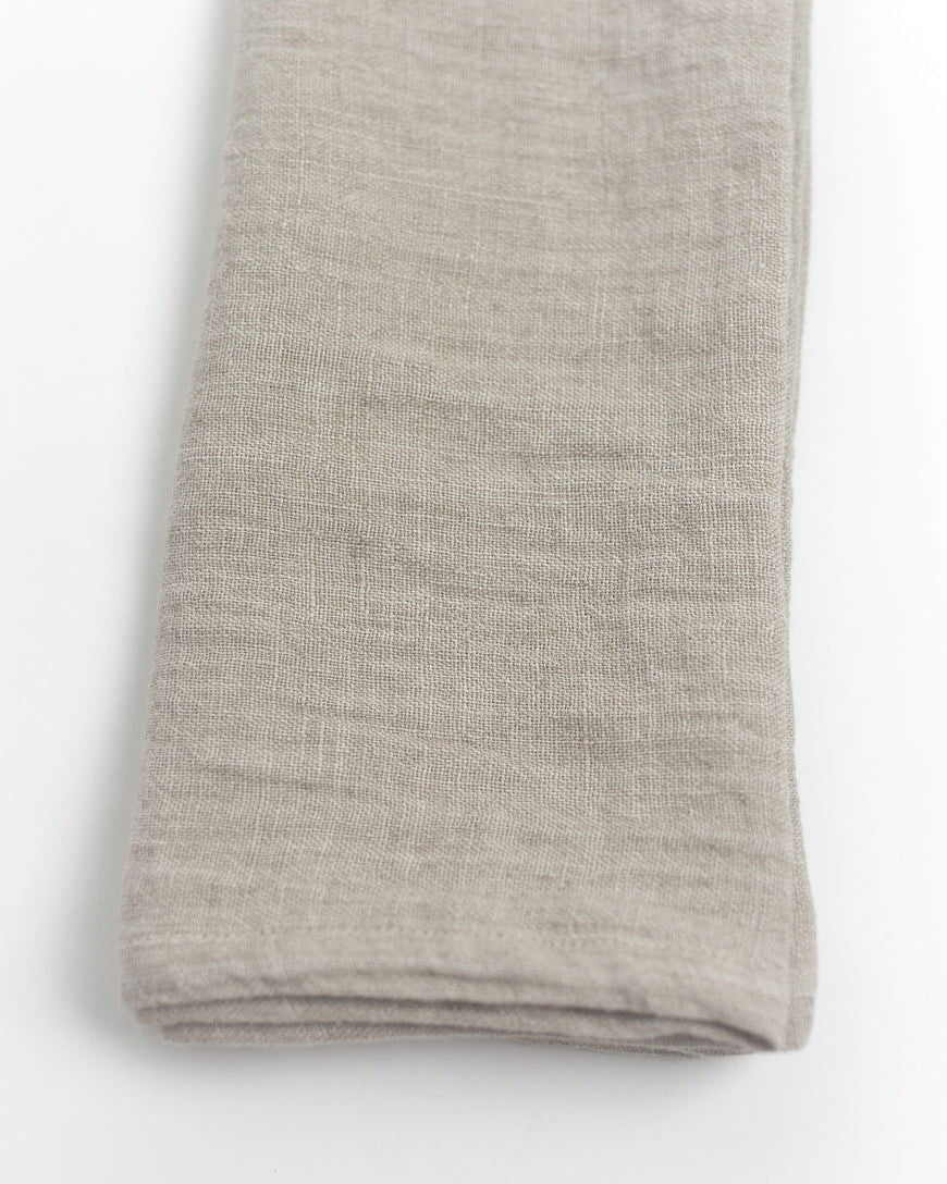 Stone Washed Linen Hemmed Dinner Napkins - Rivour Home