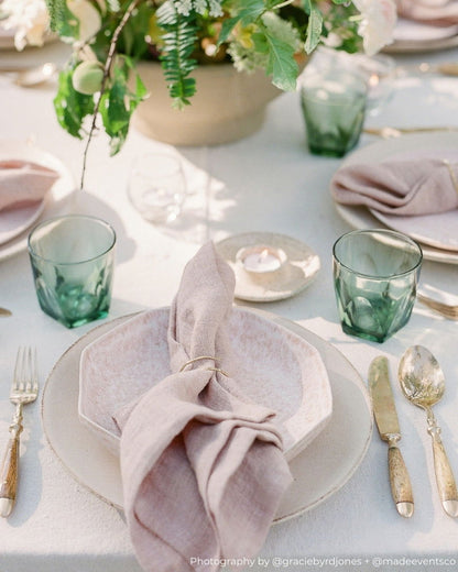 Stone Washed Linen Hemmed Dinner Napkins - Rivour Home