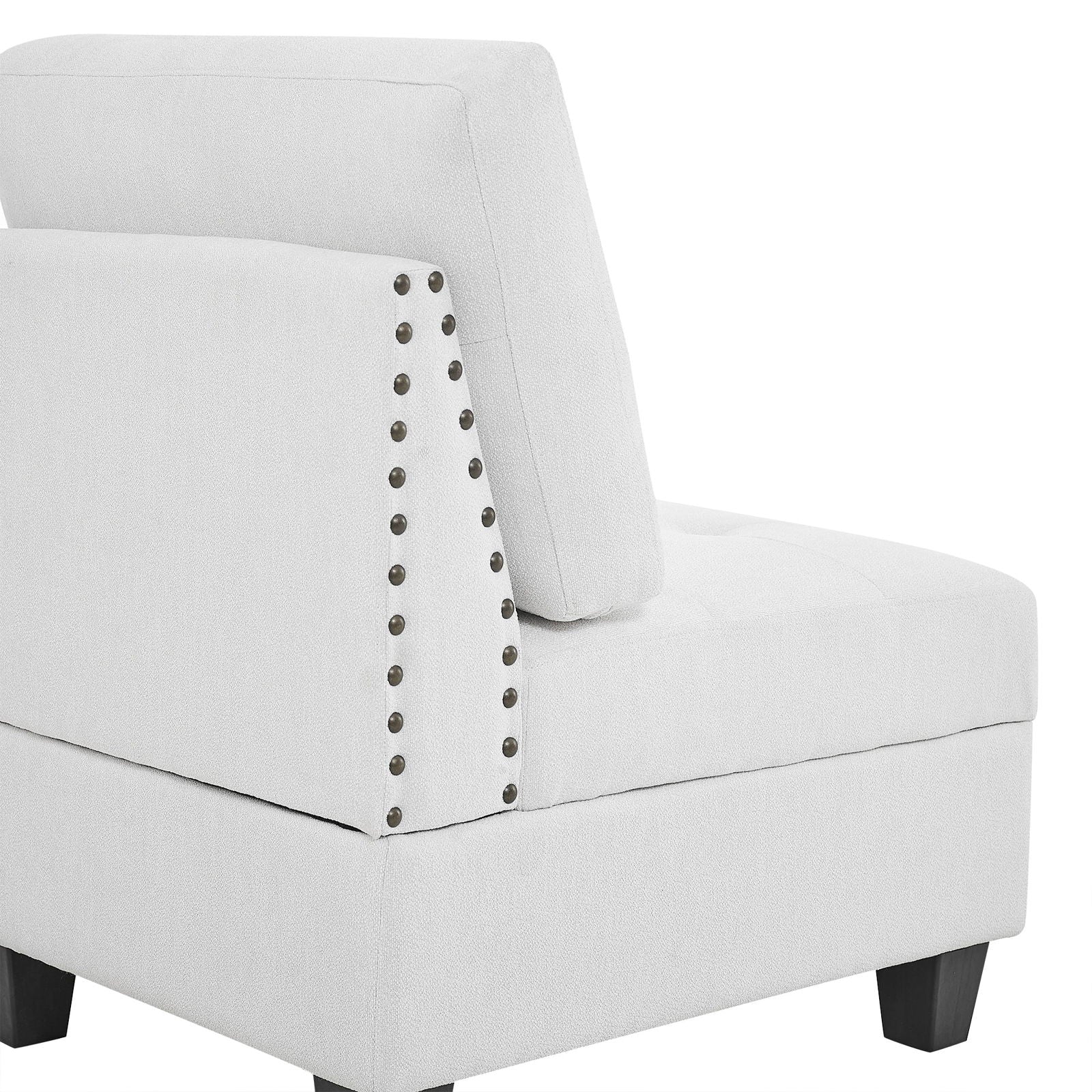 Versatile U-Shape Chenille Modular Sectional Sofa with Storage - Rivour Home