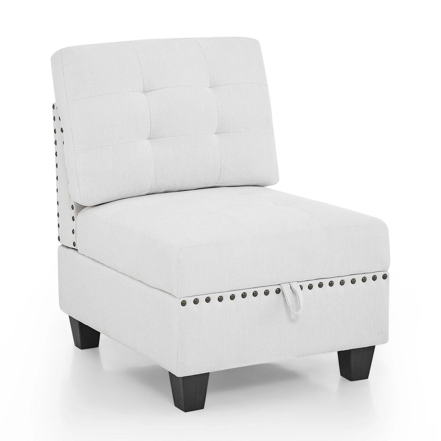 Versatile U-Shape Chenille Modular Sectional Sofa with Storage - Rivour Home