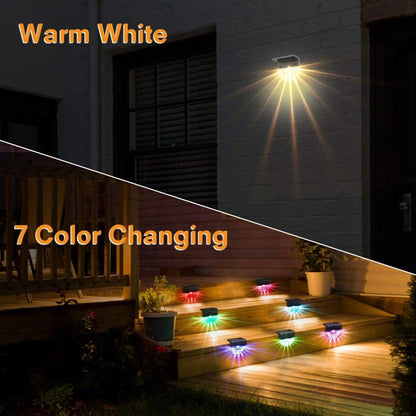 Vibrant Outdoor Solar Deck Lights with Dual Lighting Modes - Set of 6 - Rivour Home