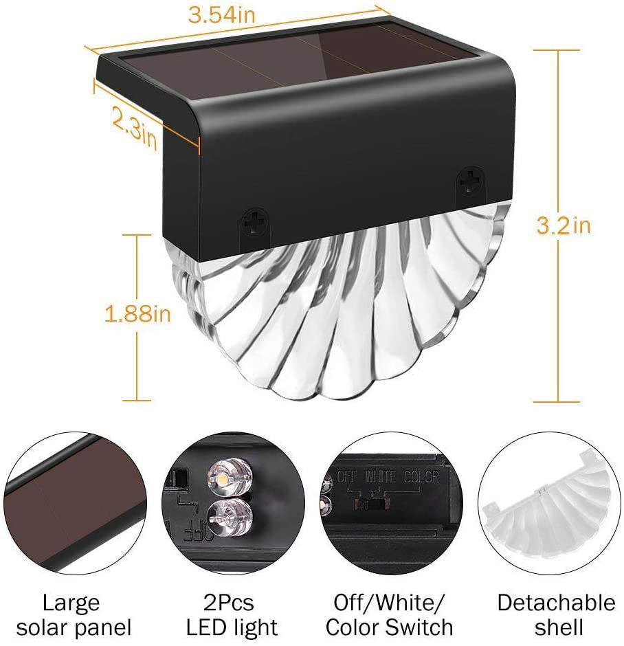 Vibrant Outdoor Solar Deck Lights with Dual Lighting Modes - Set of 6 - Rivour Home
