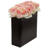 Roses Arrangement in Black Vase