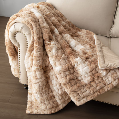 Brown Faux Fur Throw