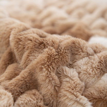 Brown Faux Fur Throw