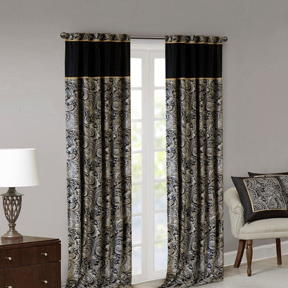 Aubrey Jacquard Curtain Panel Pair 50x84"