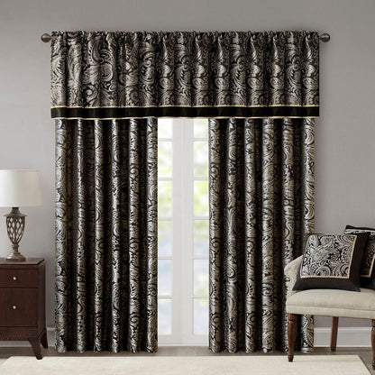 Aubrey Jacquard Curtain Panel Pair 50x84"