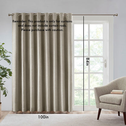 Maya Printed Heathered Blackout Window Patio Panel