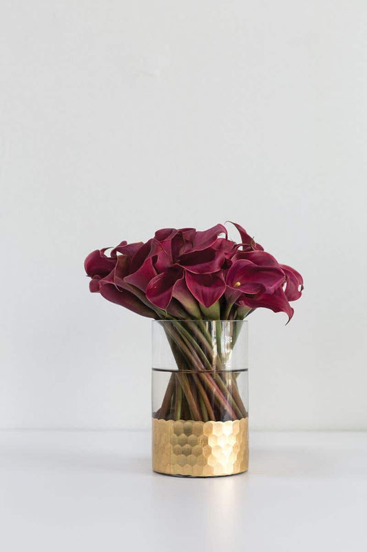 Medium Gold Cylinder Vase